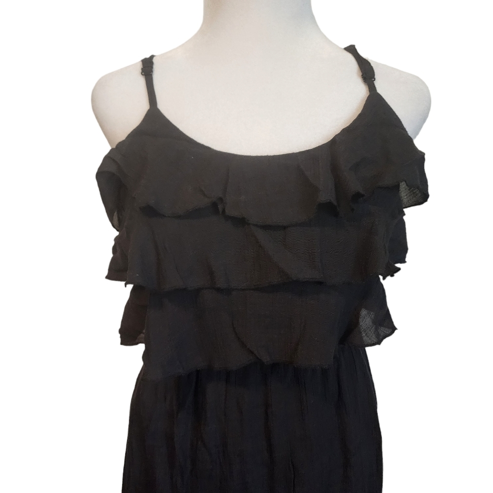 EUC American Rag Boho Tiered Bodice Spaghetti Strap Maxi Dress - Picture 3 of 10